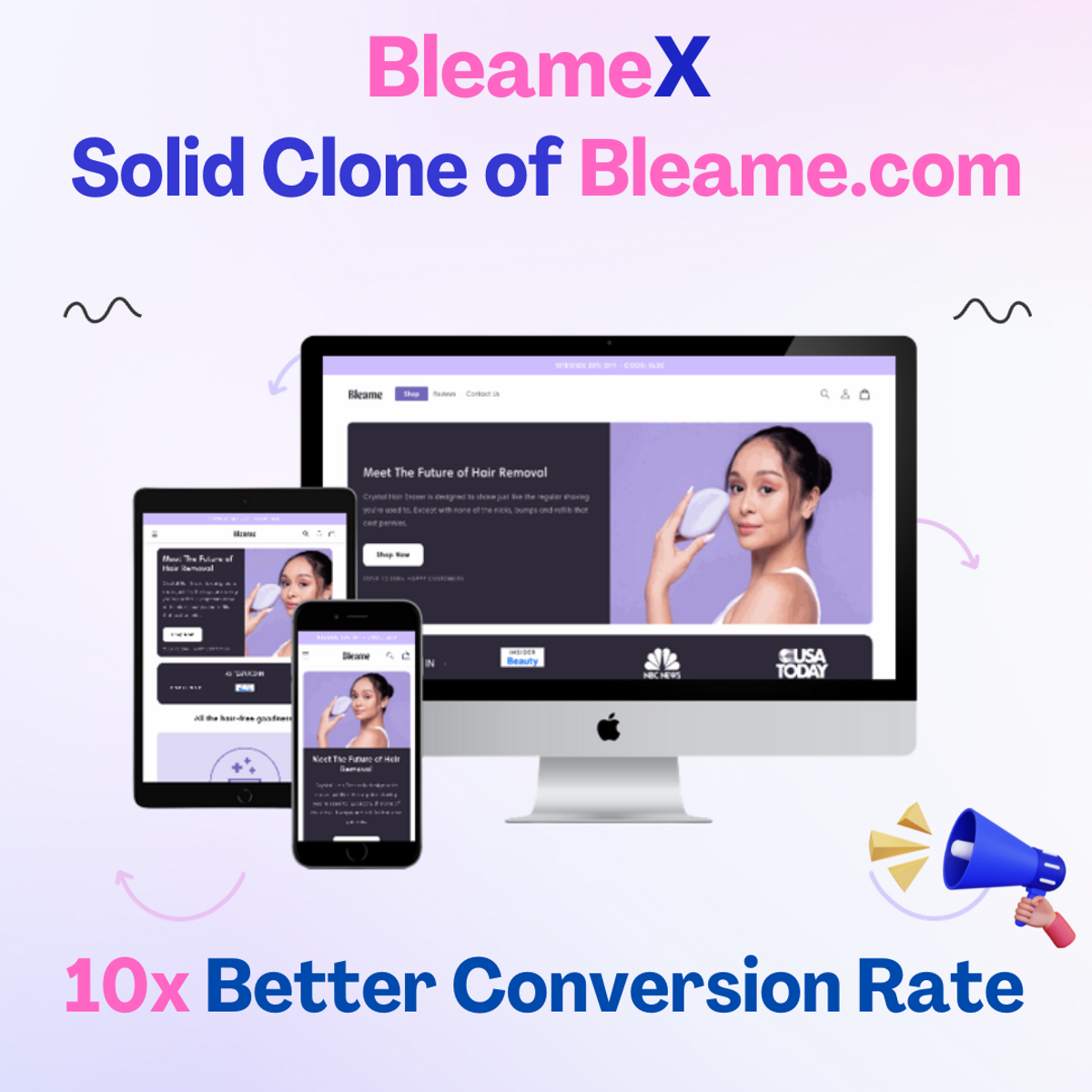 Bleame Shopify Theme 👉 Editable Pagefly Templates