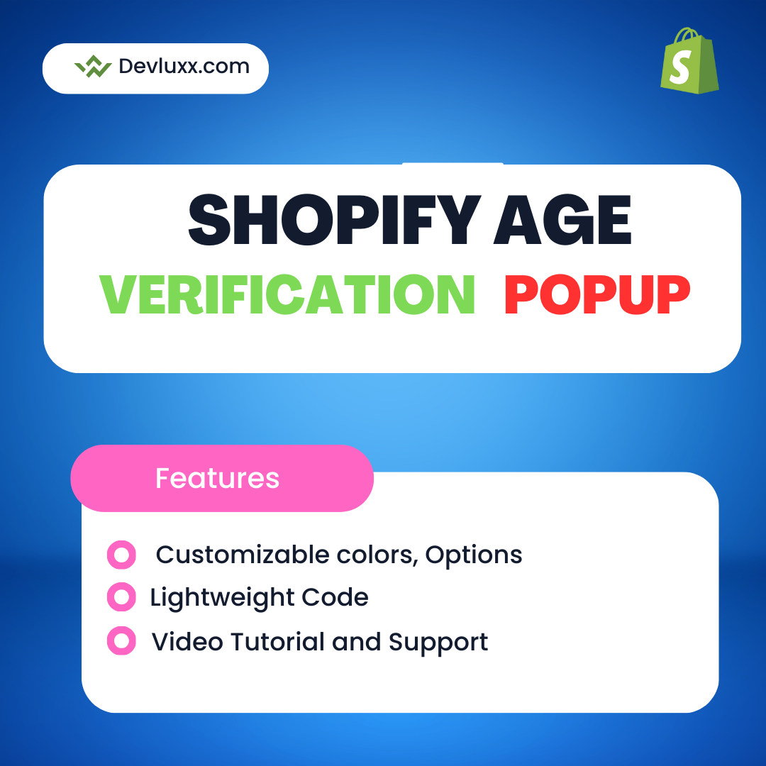Shopify Age Verification Popup Without Any App