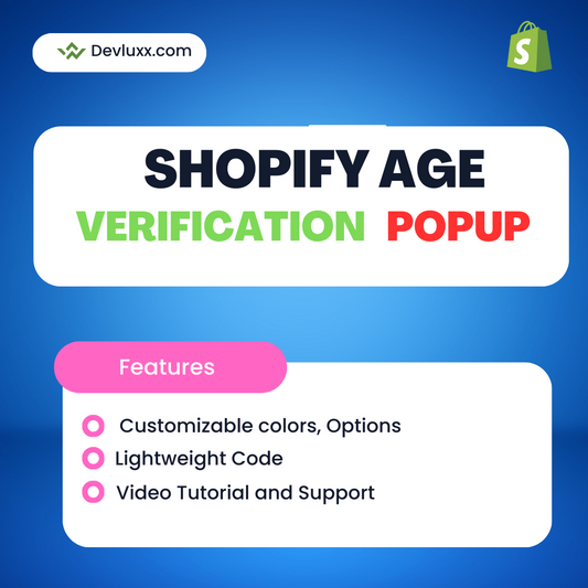 Shopify Age Verification Pop Up - Shopify Dawn Theme + All Themes