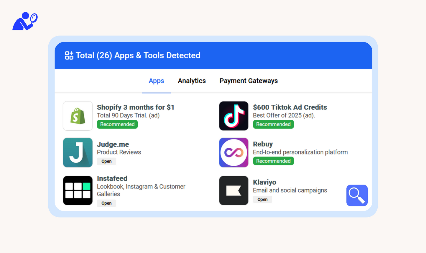 Shopscan App Detector API